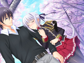 Anime characters trees flowers purple - purple flower free wallpaper for desktop