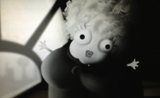 Black white photo fake face - photo of a person free wallpaper