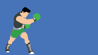 Boxing green shorts black shirt - pixel art free wallpaper