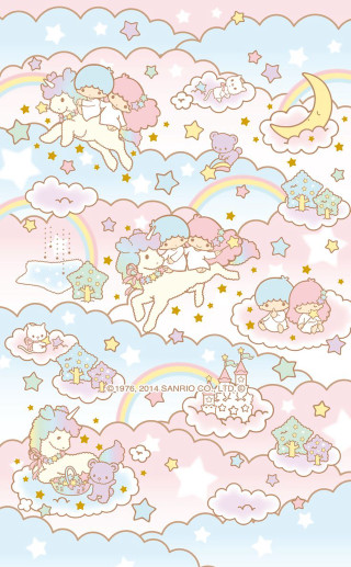Cartoon unicorn stars clouds rainbow - pastel color palette free wallpaper for mobile