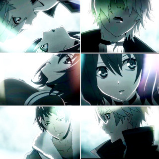 Anime expressions man woman series - visual free wallpaper for tablet