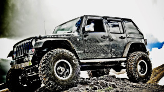 Black jeep rocky hillside cloudy - drew tucker free wallpaper for desktop