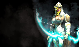 Woman white outfit sword green - a white outfit holding free wallpaper