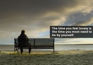 Man bench ocean quote sitting - most free wallpaper