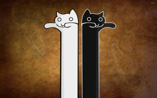 Two cats brown background white - two cat free wallpaper