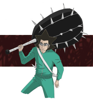 Man spiked head sword large - a large object free wallpaper