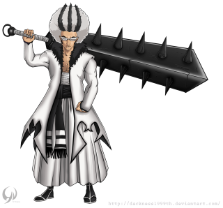 Cartoon man sword coat black - a white stripe free wallpaper for tablet