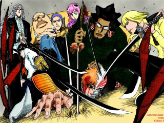 Cartoon group people swords hands - a cartoon of a group free wallpaper for desktop