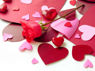 Rose hearts white table red - a white table free wallpaper for desktop