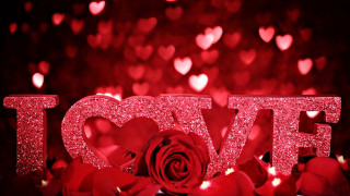 Red rose love sign hearts 3 - all free wallpaper