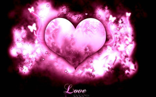 Heart love dark background pink - the middle free wallpaper for desktop