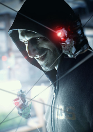 Man hooded jacket bicycle wheel - free cyberpunk wallpaper for mobile