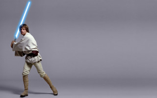 Man star wars costume holding - a light saber free wallpaper for desktop