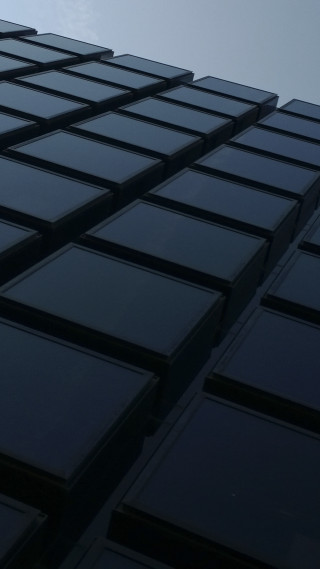 Building windows plane flying sky - modular free wallpaper