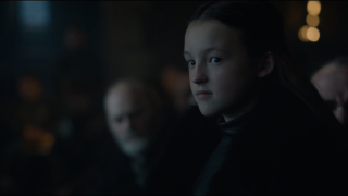 Young girl looks distance background - free dark wallpaper for desktop