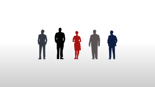 Group people standing line different - a line free wallpaper
