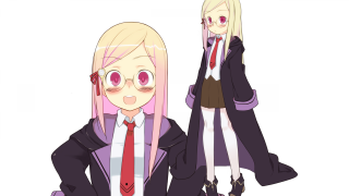 Anime girls blonde hair glasses - a suit and tie free wallpaper