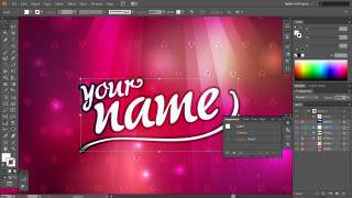 Pink background your name bright - adobe photoshop free wallpaper
