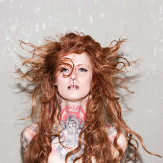 Woman tattoos piercings body head - evaline ness free wallpaper for tablet