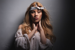 Woman long hair bow white - drew tucker free wallpaper for desktop