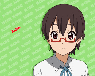 Man glasses tie green background - kyoto animation free wallpaper for desktop