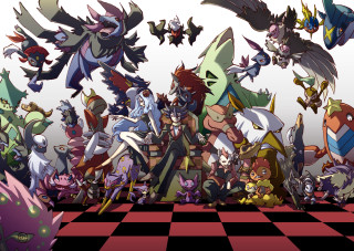 Cartoon characters checkered floor group - craola free wallpaper for desktop