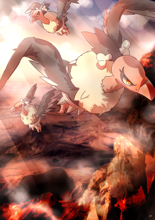 Pokemon flying rocky area cloudy - rocky free wallpaper for mobile