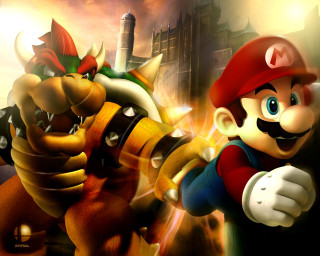 Mario luigi fighting video game - epic fantasy free wallpaper