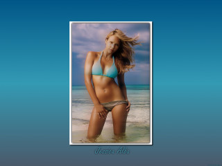 Woman bikini beach water hair - video art free wallpaper