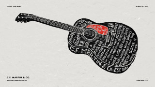 Guitar words red picker neck - illustration free wallpaper