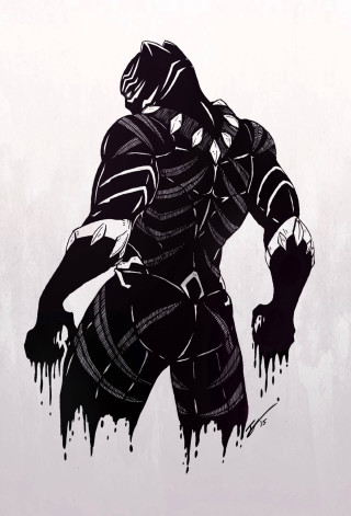 Gorilla suit paint drip black - artgerm free wallpaper for mobile