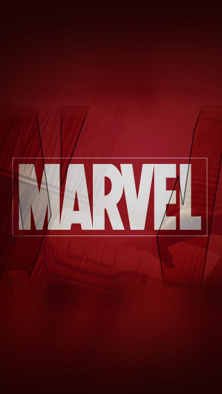 Red background marvel logo white - assemblage free wallpaper for mobile