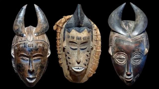 Three masks with horns faces - horn free wallpaper for desktop