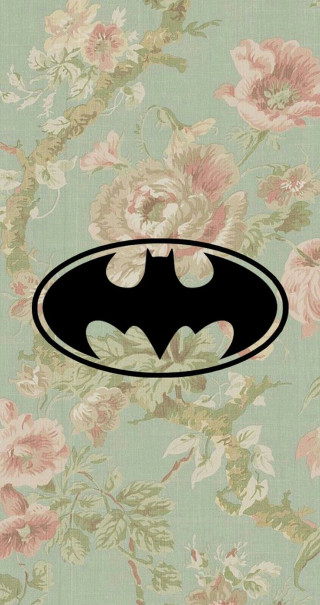 Batman symbol floral background black - floral free wallpaper for mobile