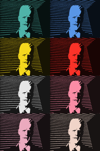 Men ties colorful black white - andy warhol free wallpaper