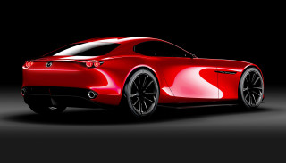 Red sports car dark room 5 - concept design free wallpaper