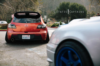 Red car white car street - andrew stevovich free wallpaper