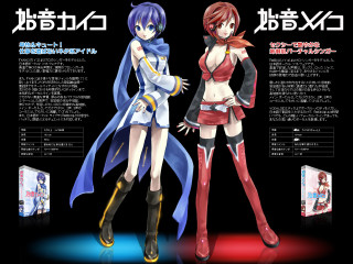 Anime couple blue red hair - japanese character free wallpaper