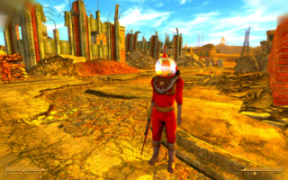 Red suited man fire breathing - image of a man free wallpaper