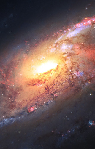 Large colorful spiral object sky 2 - free space wallpaper for mobile