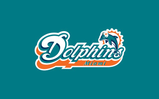 Dolphins logo blue background orange 3 - lettering free wallpaper