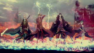 People fire lightning castle sky - les nabis free wallpaper for desktop