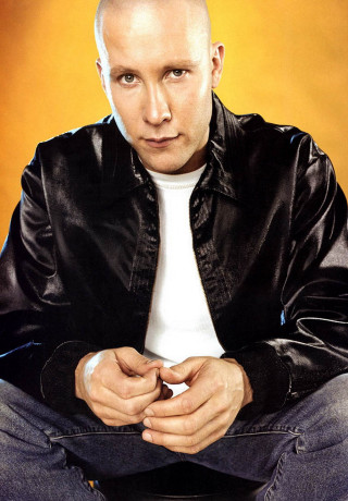 Bald man black jacket jeans - bald free wallpaper for mobile