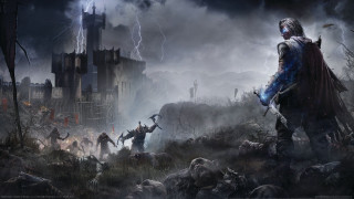Man blue robe zombies castle - a castle free wallpaper