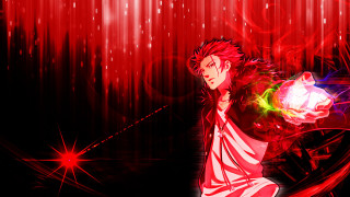 Glowing man red background spider - ball free wallpaper