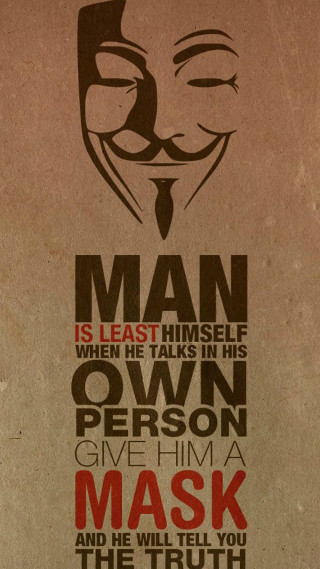 Mask poster man least himself - own free wallpaper