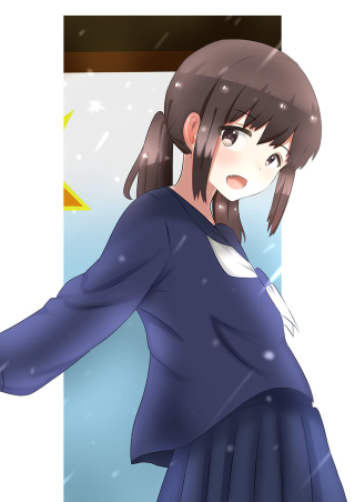 Girl blue dress snow arms - the snow free wallpaper for mobile