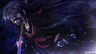 Woman sword sky stars background - the sky behind her free wallpaper