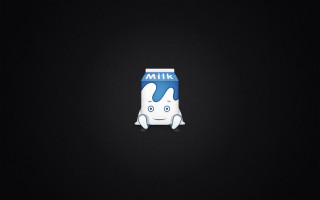 Milk can face black outline - a face free wallpaper