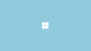 Blue background white square middle - free minimalism wallpaper